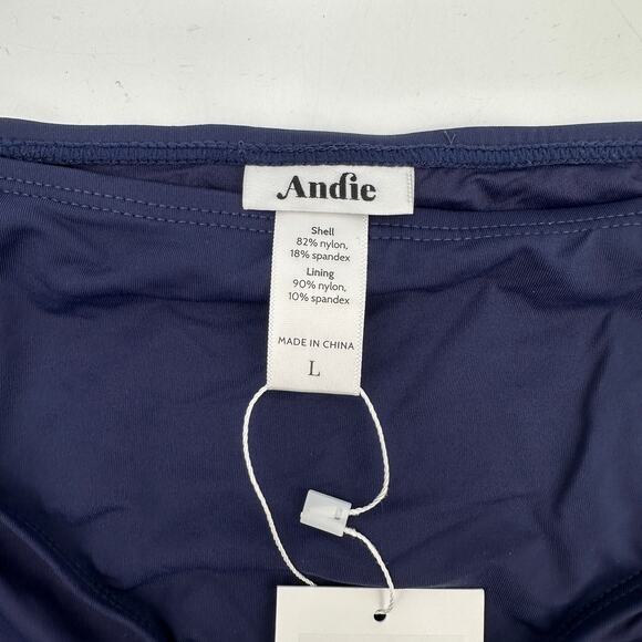 ANDIE SWIM NWT The Bikini Bottom in Navy // L - Picture 5 of 8